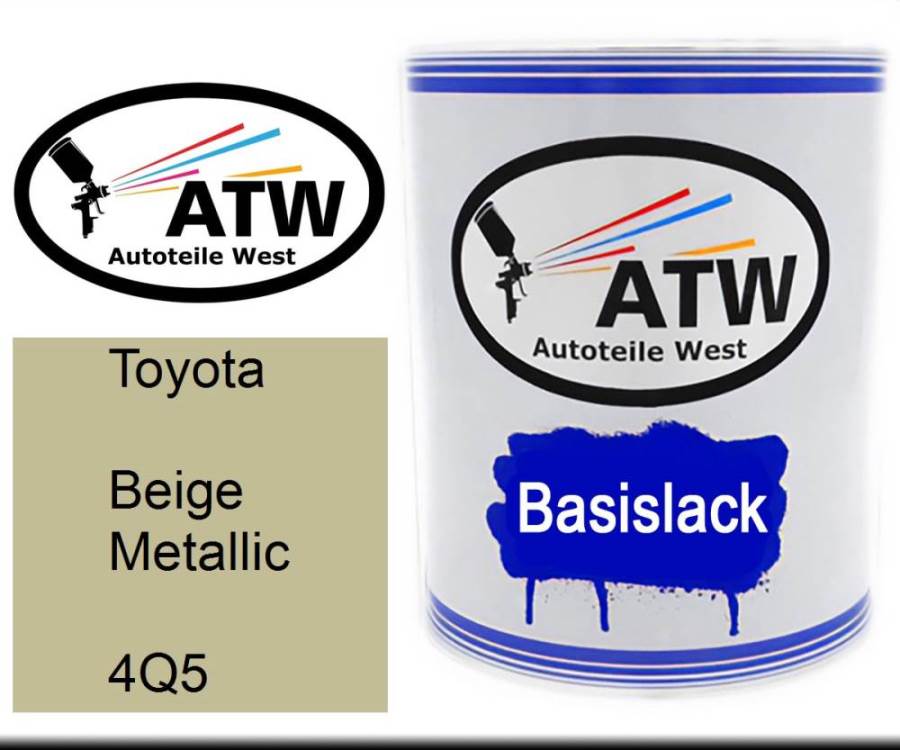 Toyota, Beige Metallic, 4Q5: 1L Lackdose, von ATW Autoteile West.